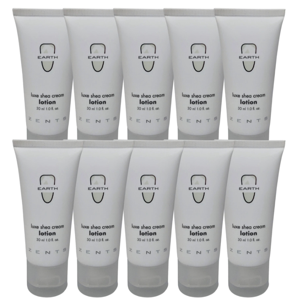 10 ZENTS Earth Luxe Shea Cream Hand and Body Lotion Travel Size 1 oz Each New